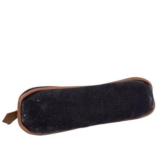 Auth HERMES Bolide Pouch 15 - Black Canvas Leather Pouch - Picture 5 of 7